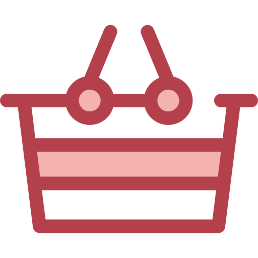 cesta de la compra Monochrome Red icono