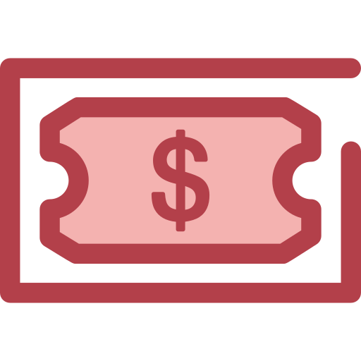 geld Monochrome Red icon