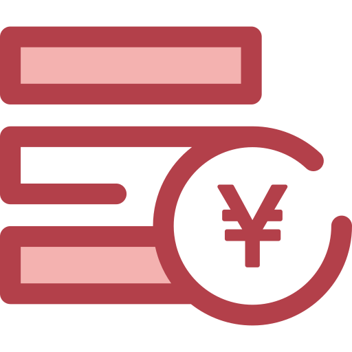 円 Monochrome Red icon
