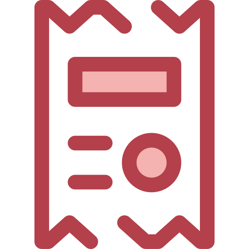 チケット Monochrome Red icon
