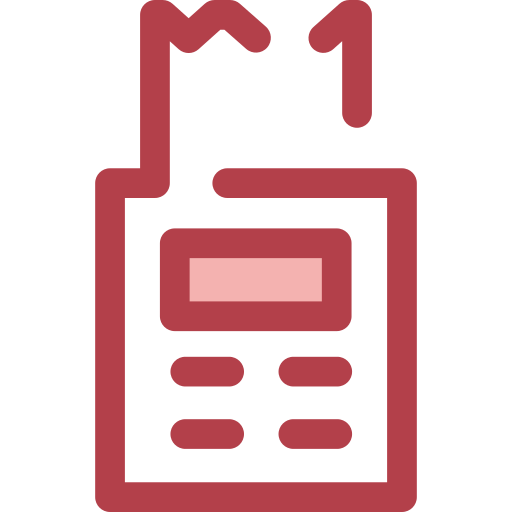 Calculator Monochrome Red icon