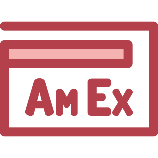 american express Monochrome Red icon