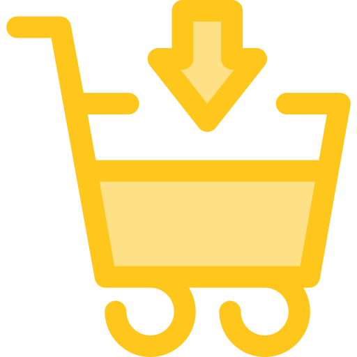 einkaufswagen Monochrome Yellow icon