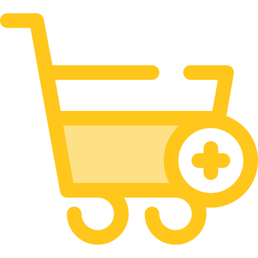 carrito de compras Monochrome Yellow icono
