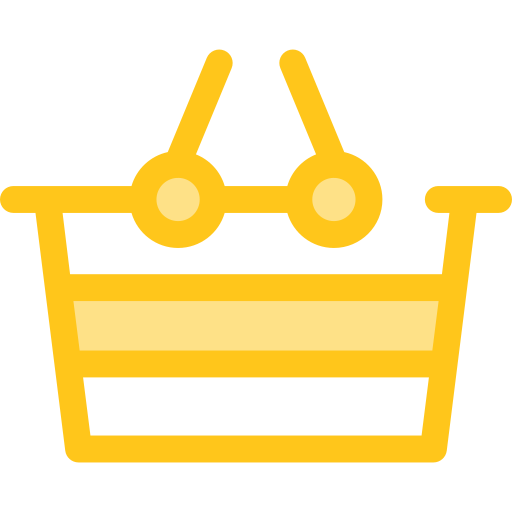 cesta de la compra Monochrome Yellow icono