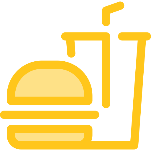 hamburger Monochrome Yellow Icône