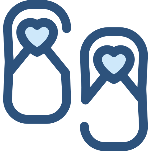 Flip flops Monochrome Blue icon