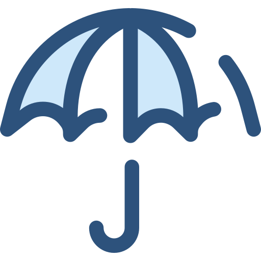 Sun umbrella Monochrome Blue icon