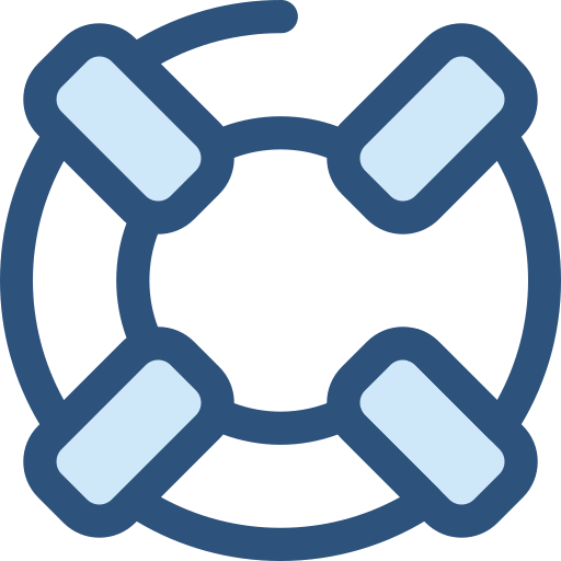Lifesaver Monochrome Blue icon