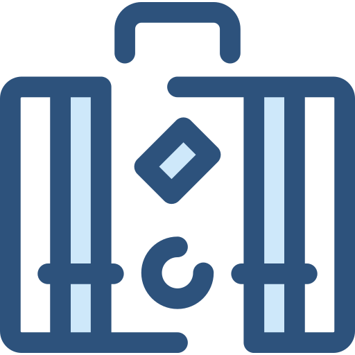 Suitcase Monochrome Blue icon