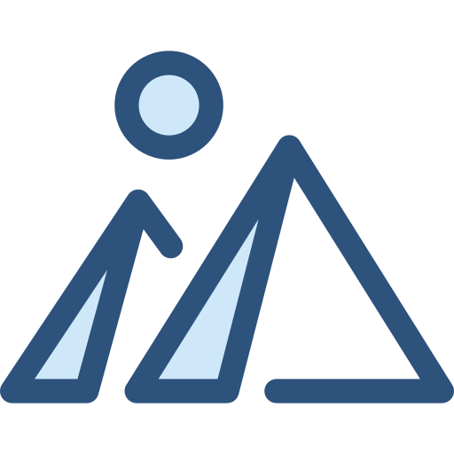 Pyramids Monochrome Blue icon