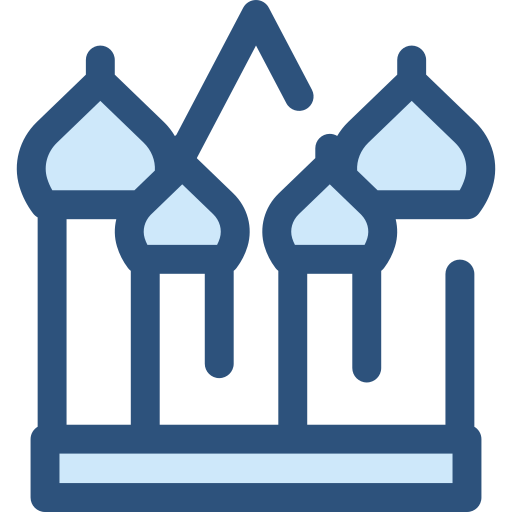 Собор святого василия блаженного Monochrome Blue иконка