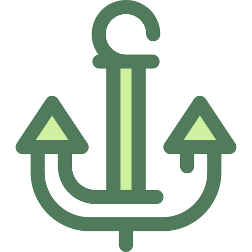 Anchor Monochrome Green icon