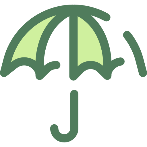 Sun umbrella Monochrome Green icon