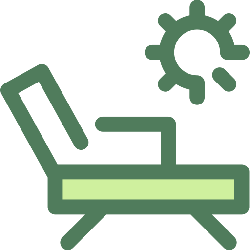 Deck chair Monochrome Green icon