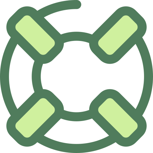 Lifesaver Monochrome Green icon