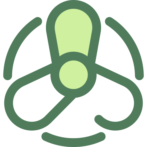 propeller Monochrome Green icon