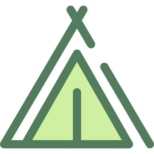 Tent Monochrome Green icon