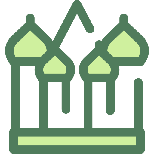 Собор святого василия блаженного Monochrome Green иконка