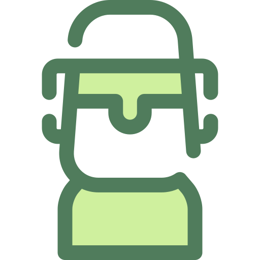 moai Monochrome Green icona