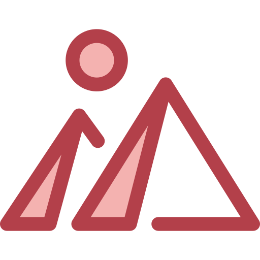 Pyramids Monochrome Red icon