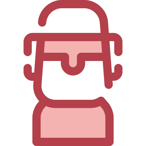 moai Monochrome Red icona