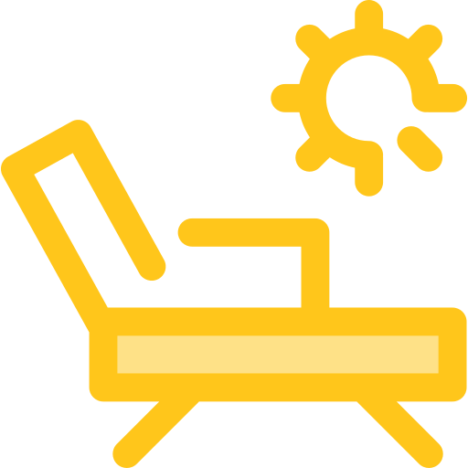 Deck chair Monochrome Yellow icon