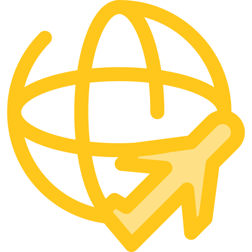 na całym świecie Monochrome Yellow ikona