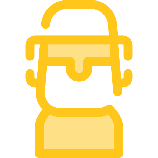 Moais Monochrome Yellow icon