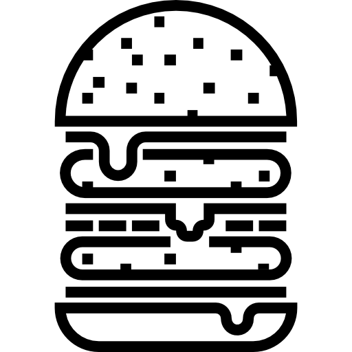 hambúrguer Detailed Straight Lineal Ícone