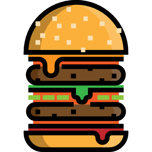 hambúrguer Detailed Straight Lineal color Ícone
