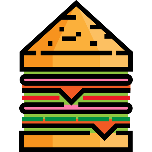 sandwich Detailed Straight Lineal color icon