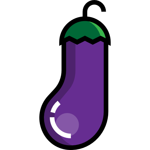 aubergine Detailed Straight Lineal color icon