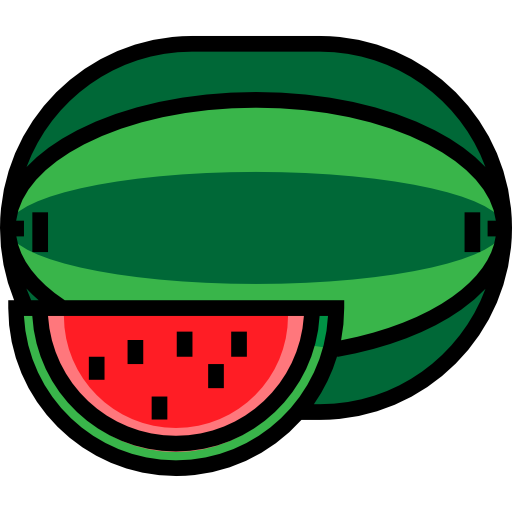 Watermelon Detailed Straight Lineal color icon