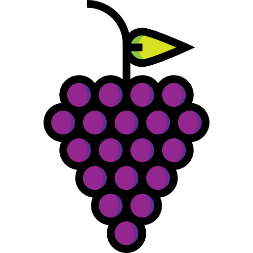 winogrona Detailed Straight Lineal color ikona