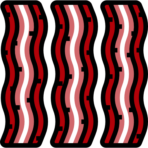 Bacon Detailed Straight Lineal color icon