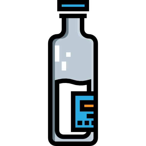 botella de leche Detailed Straight Lineal color icono