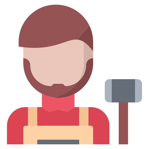 Blacksmith Coloring Flat icon