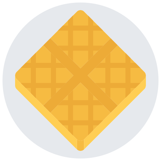wafel Coloring Flat ikona