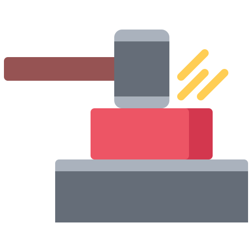 Blacksmith Coloring Flat icon