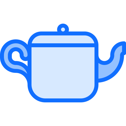 Tea pot Coloring Blue icon