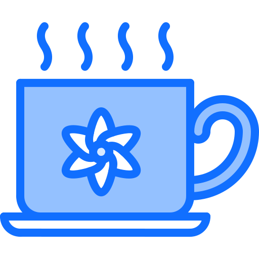 Herbal tea Coloring Blue icon