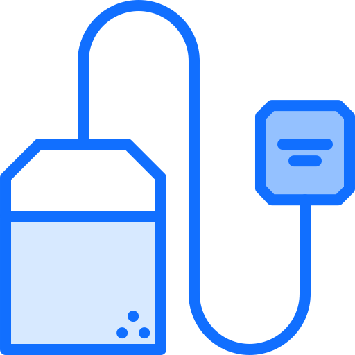 Tea bag Coloring Blue icon