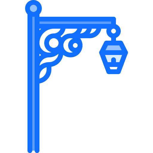 уличный фонарь Coloring Blue иконка