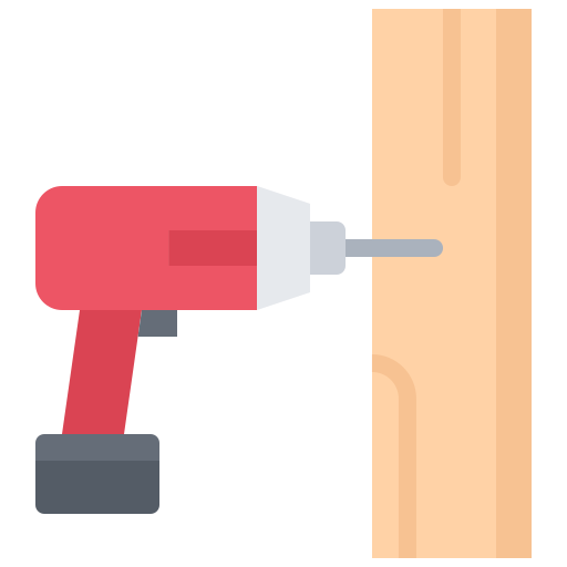 Drill Coloring Flat icon