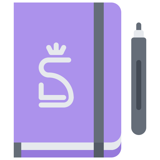 schetsboek Coloring Flat icoon