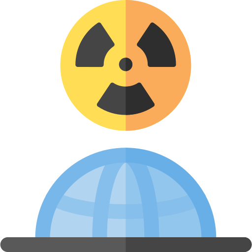 nuclear Basic Rounded Flat Ícone