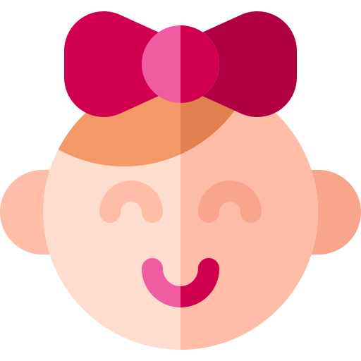 babymeisje Basic Rounded Flat icoon