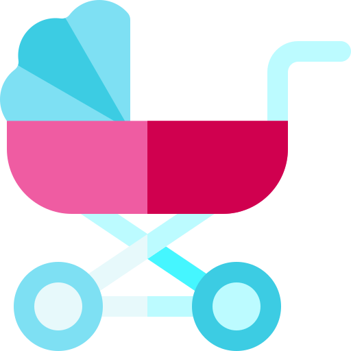 carrito de bebé Basic Rounded Flat icono