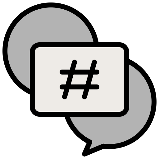 hashtags Generic Outline Color icoon